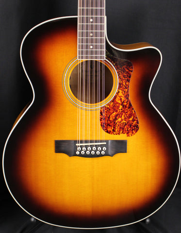 Guild Westerly Collection F-2512CE Deluxe 12 String Jumbo Acoustic Electric Guitar Antique Burst