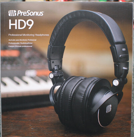 PreSonus HD9 Professional Monitoring Headphones Black/Silver - Dr. Guitar Music