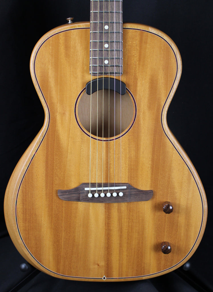 Fender Highway Parlor Mahogany Acoustic Electric Guitar Natural w/Deluxe Gigbag