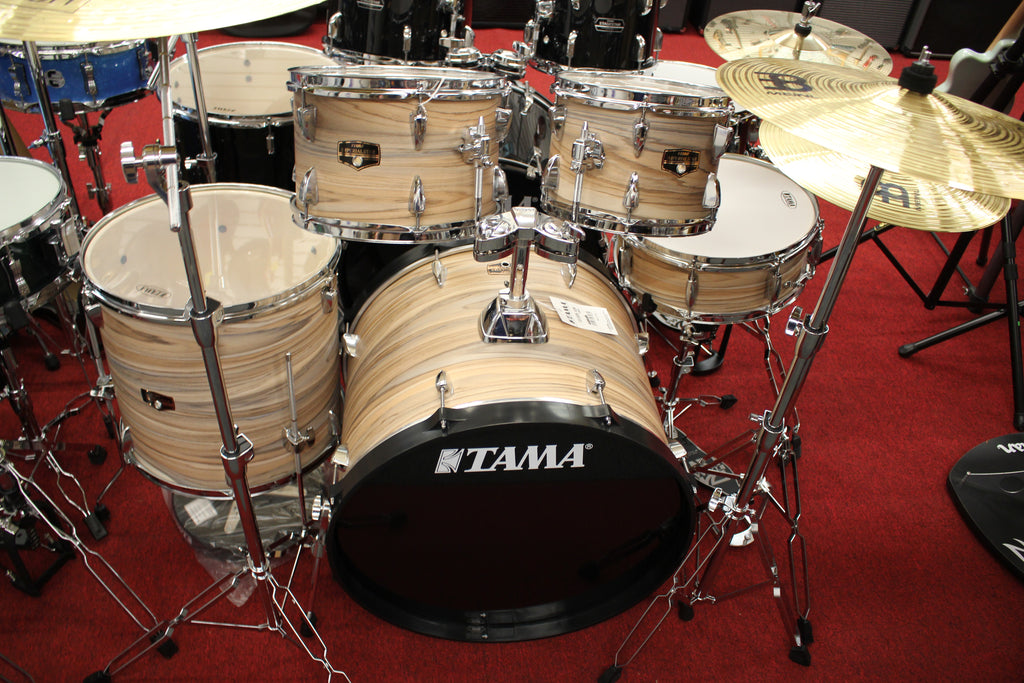 Tama Imperialstar IE52C 5 Piece Drums Set w/Hardware & Meinl HCS Cymbals Natural Zebrawood Wrap