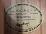 Epiphone J-200 Studio EC Super Jumbo Natural Acoustic Electric Guitar w/Gigbag