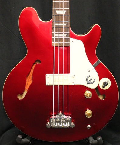 Epiphone Jack Casady Bass 4 String Electric Hollowbody Bass Guitar Sparkling Burgundy