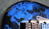 Ibanez Premium JEM77P Steve Vai Signature Electric Guitar Blue Floral Pattern w/Soft Case