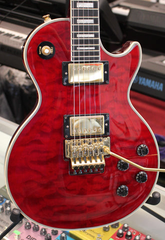 2023 Epiphone Alex Lifeson Signature Les Paul Custom Axcess Electric Guitar Ruby w/Case