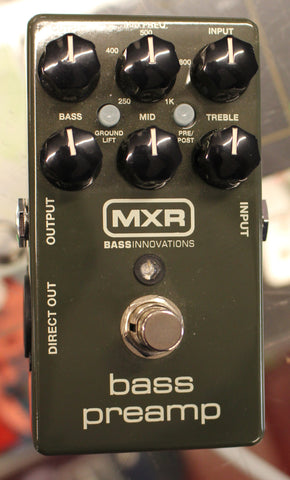 MXR M81 Bass Preamp Bass Effects Pedal Olive w/Box USED
