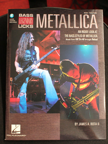 Metallica Bass Legendary Licks Guitar TAB Songbook w/Audio Online