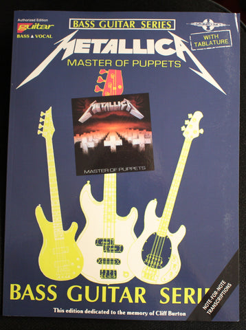 Metallica Master of Puppets Bass Guitar TAB Songbook