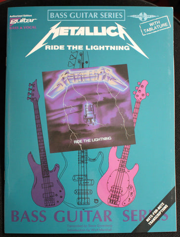 Metallica Ride The Lightning Bass Guitar TAB Songbook