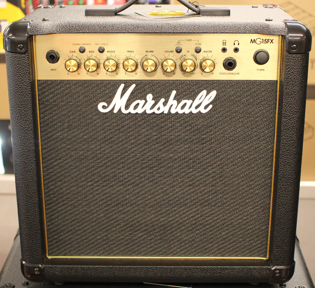 Marshall Gold MG15GFX 15 Watt Guitar Amplifier Combo Black