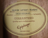 Epiphone Miranda Lambert Bluebird Acoustic-Electric Guitar Bluebonnet w/Case