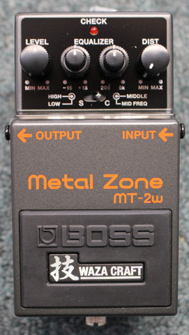 Boss MT-2W Metal Zone Waza Craft Distortion Guitar Effects Pedal