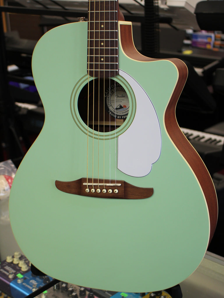 Fender California Series Newporter Player Acoustic Electric Guitar Surf Green