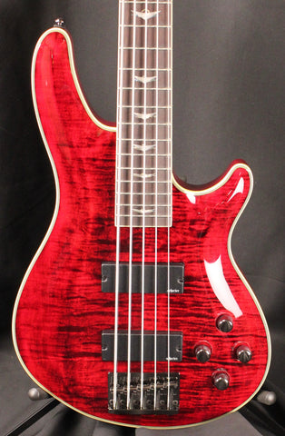 Schecter Omen Extreme 5 5 String Electric Bass Guitar Black Cherry