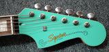 Squier Paranormal Baritone Jazzmaster HH Parchment Pickguard Sea Foam Green Electric Guitar