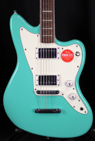 Squier Paranormal Baritone Jazzmaster HH Parchment Pickguard Sea Foam Green Electric Guitar