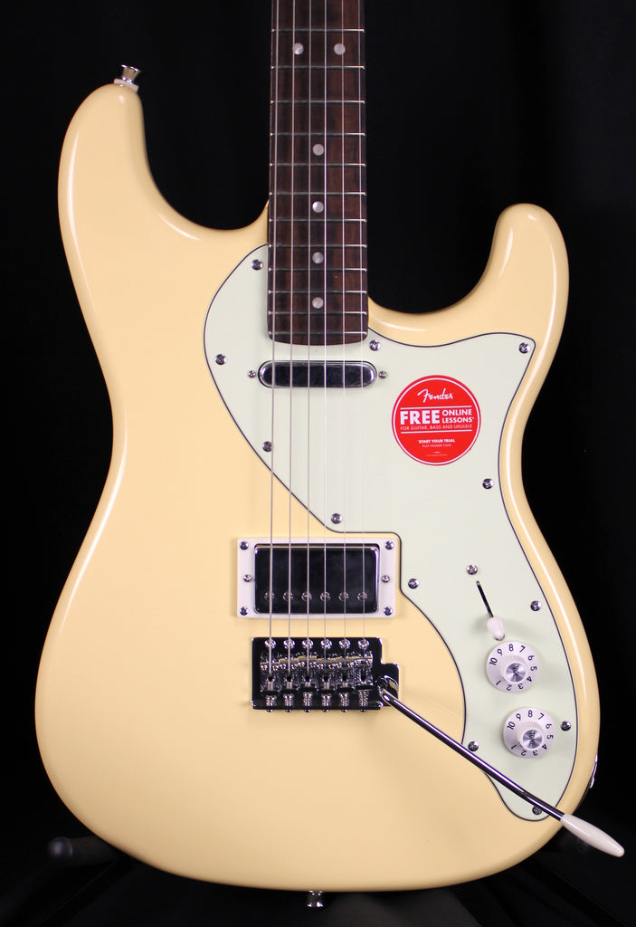 Squier Paranormal Stratocaster Deluxe Vintage White Electric Guitar