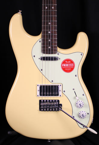 Squier Paranormal Stratocaster Deluxe Vintage White Electric Guitar