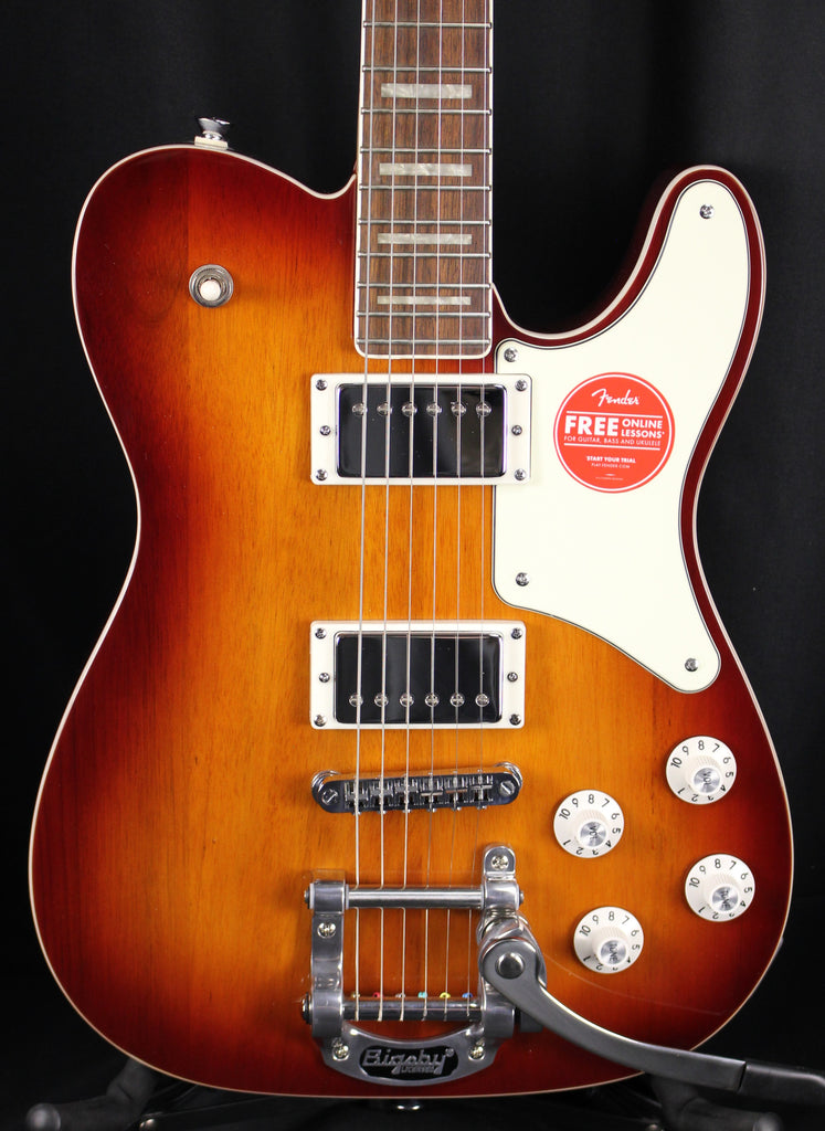 Squier Paranormal Troublemaker Telecaster HH Deluxe Bigsby Electric Guitar Honey Sunburst