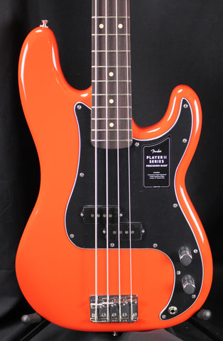 Fender Player II Precision Electric Bass Guitar Coral Red