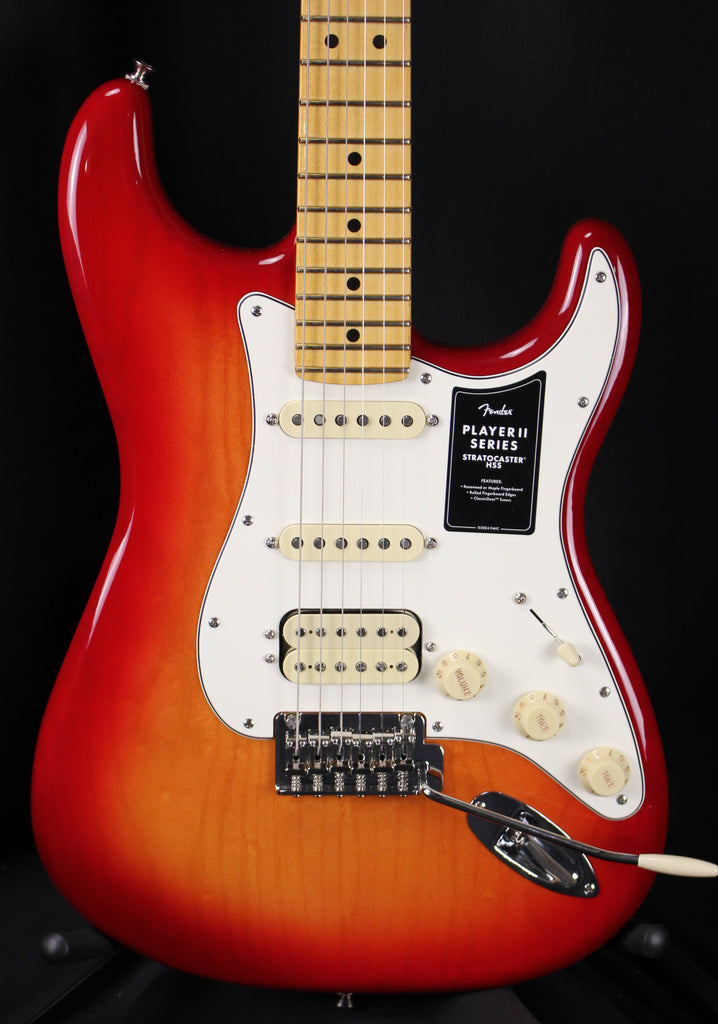 Fender Player II Stratocaster HSS Maple Fingerboard Chambered Ash Electric Guitar Aged Cherry Burst