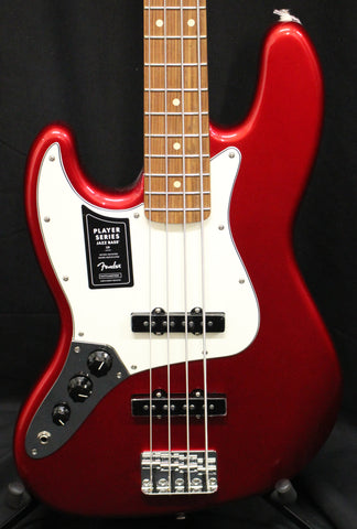 Fender Player Jazz Bass Lefty Candy Apple Red Lefty Electric Bass Guitar