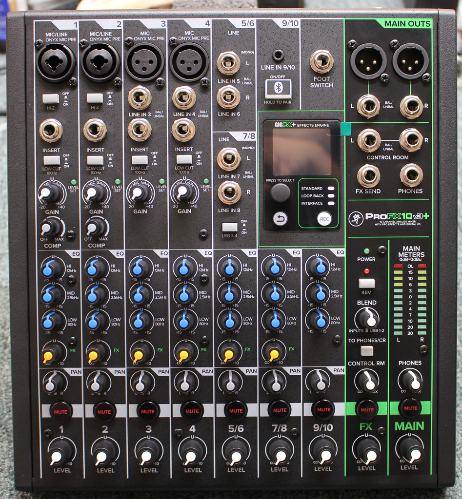 Mackie ProFX10V3+ Plus Professional Analog Audio Mixer with USB Bluetooth