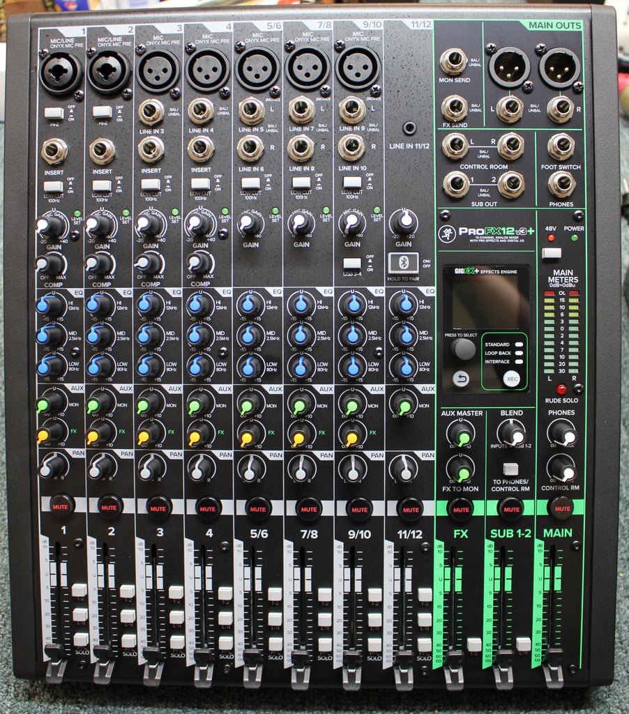 Mackie ProFX12V3+ Plus Professional Analog Audio Mixer with USB Bluetooth