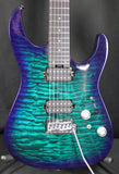 Charvel Pro-Mod Plus DK24 HH 2PT EB QM Ebony Fingerboard Chlorine Burst Electric Guitar w/Gigbag