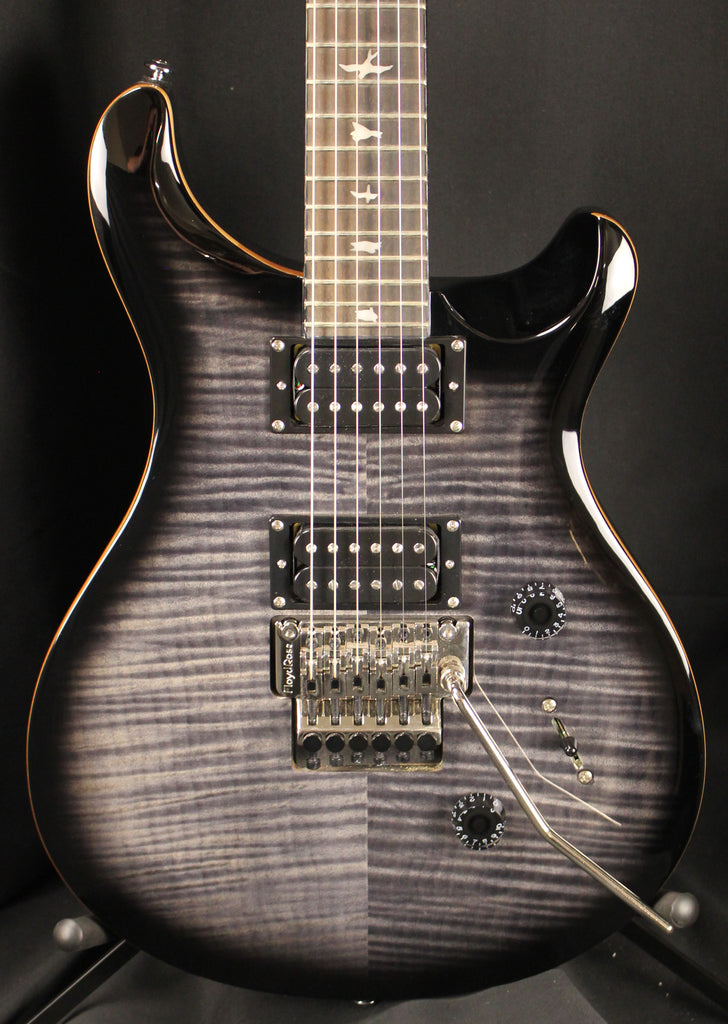 PRS SE Floyd Rose Custom 24 Electric Guitar Charcoal Burst w-PRS Gigbag 8lbs 6oz