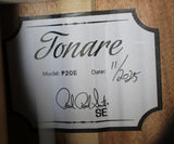 2025 PRS SE P20E Tonare Parlor Fishman Sonitone Acoustic Electric Black Doghair