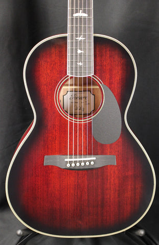 2025 PRS SE P20E Tonare Parlor Fishman Sonitone Acoustic Electric Fire Red Burst w/Soft Case