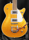 2025 Gretsch G5230T Electromatic Sparkle Jet FT Bigsby Electric Guitar Gold Sparkle