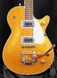 2025 Gretsch G5230T Electromatic Sparkle Jet FT Bigsby Electric Guitar Gold Sparkle