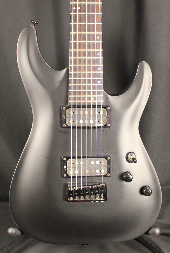 2014 Schecter Stealth C-7 7 String Electric Guitar Satin Black