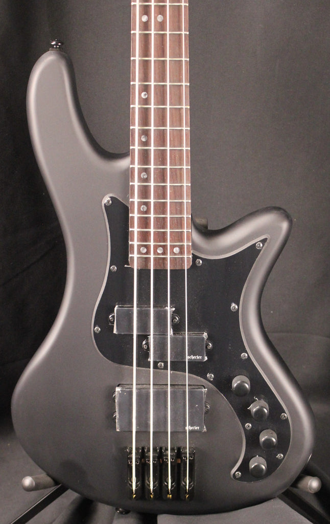 Schecter Stiletto Stealth 4 EMG Electric Bass Guitar Satin Black