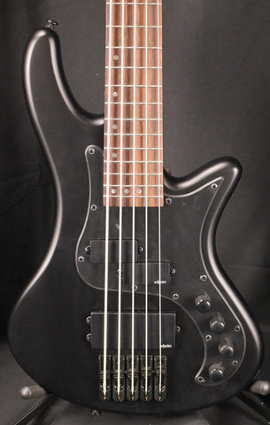 Schecter Guitar Research Stiletto Stealth-5 Electric Bass Guitar Satin Black