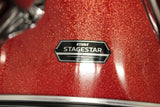 Tama Stagestar ST52H5C 5 Piece Drums Set w/Hardware & Cymbals Candy Red Sparkle