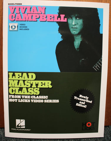 Vivian Campbell – Lead Master Class Guitar Instructional Book Hot Licks Audio Online