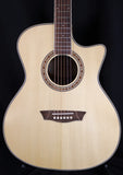 Washburn Harvest WG7SCE Concert Acoustic-Electric Guitar Natural