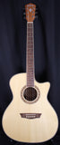 Washburn Harvest WG7SCE Concert Acoustic-Electric Guitar Natural