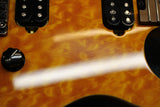 2024 EVH Wolfgang WG Standard QM Baked Maple Fretboard Electric Guitar Transparent Amber