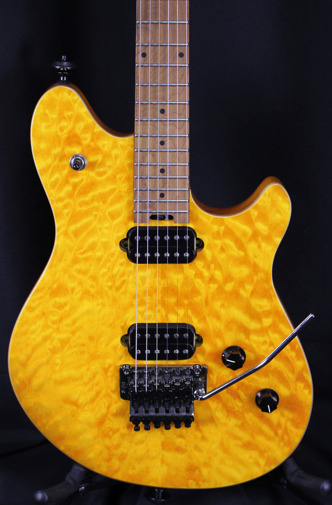 2024 EVH Wolfgang WG Standard QM Baked Maple Fretboard Electric Guitar Transparent Amber