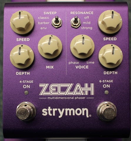 2024 Strymon Zelzah Multidimensional Phaser Purple Guitar Effects Pedal
