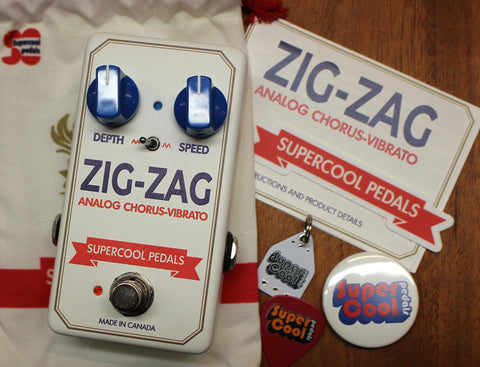 Supercool ZIG-ZAG Analog Chorus/Vibrato Guitar Effects Pedal