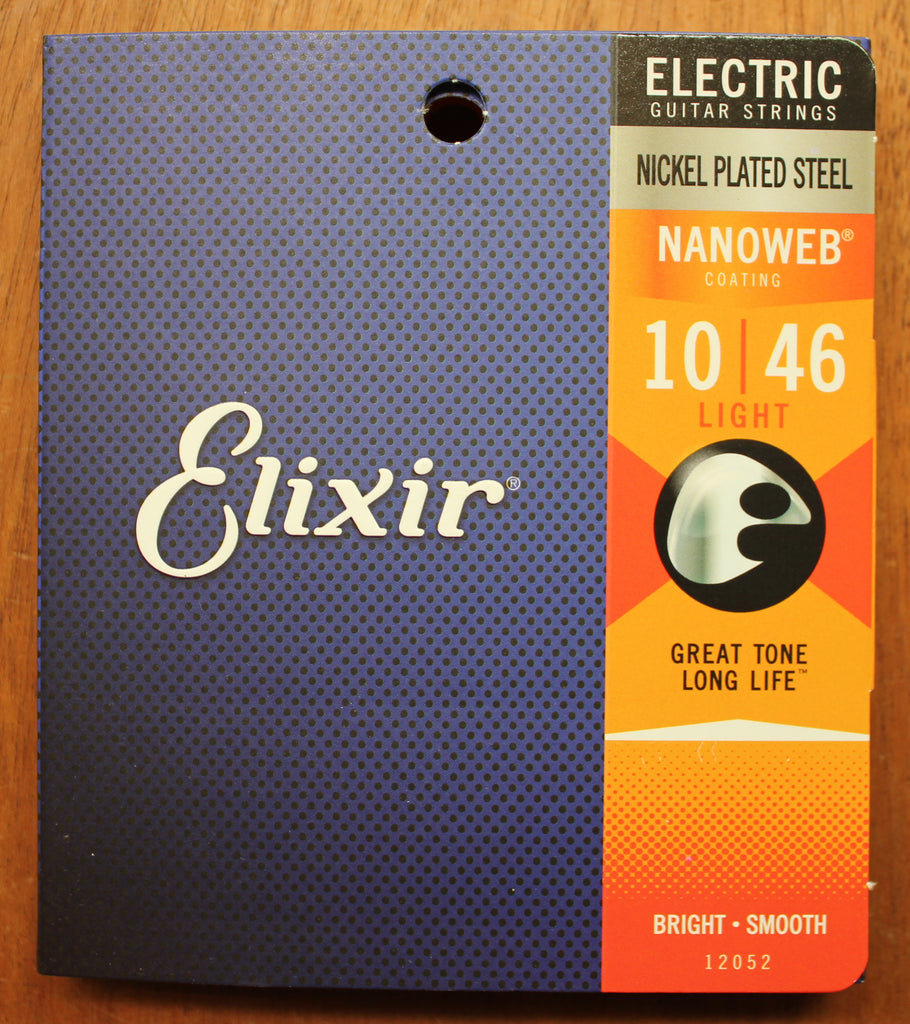 Elixir Electric Nickel Plated Steel Light 10-46 Nanoweb Guitar String Set