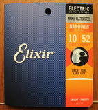 Elixir Electric Nickel Plated Steel Light/Heavy 10-52 Nanoweb Guitar String Set