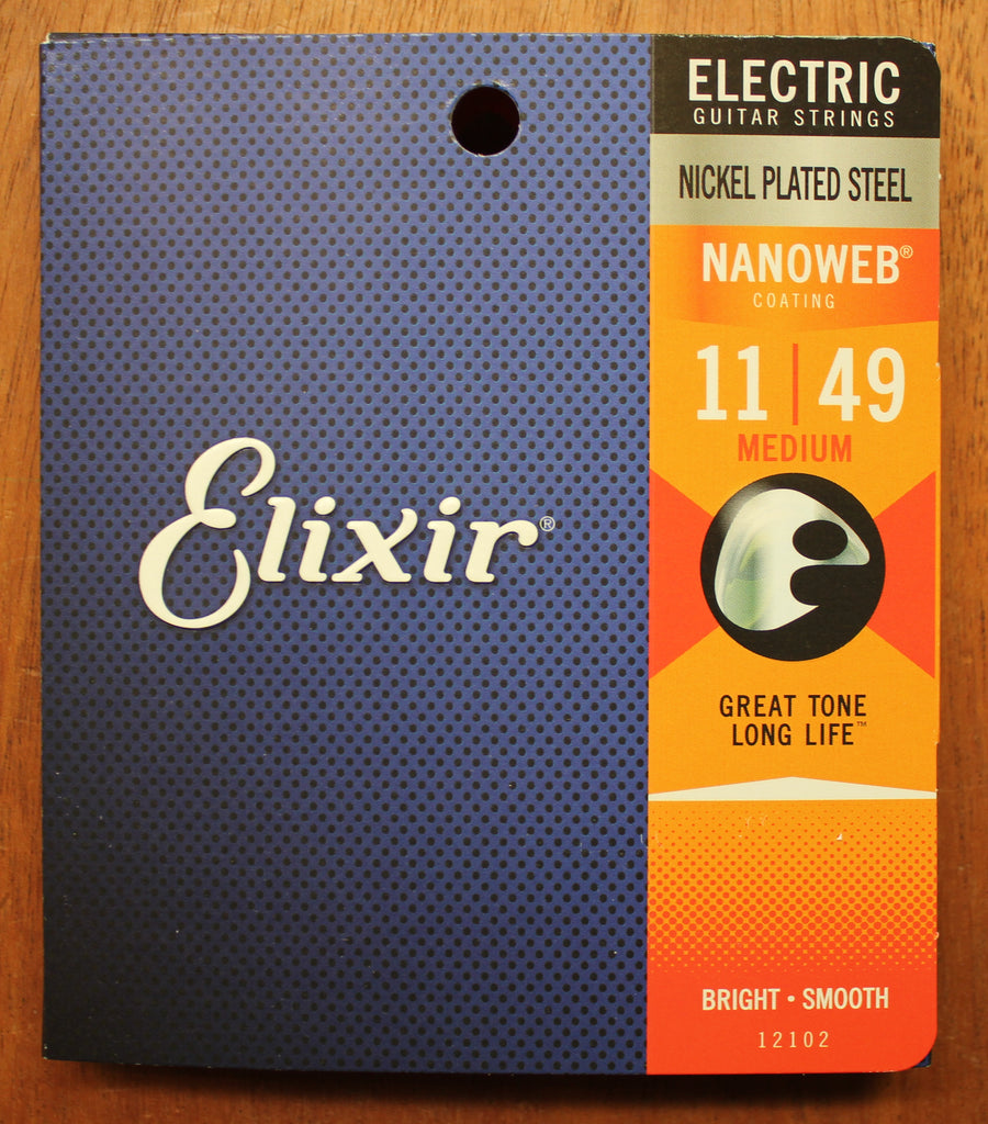 Elixir Electric Nickel Plated Steel Medium 11-49 Nanoweb Guitar String Set