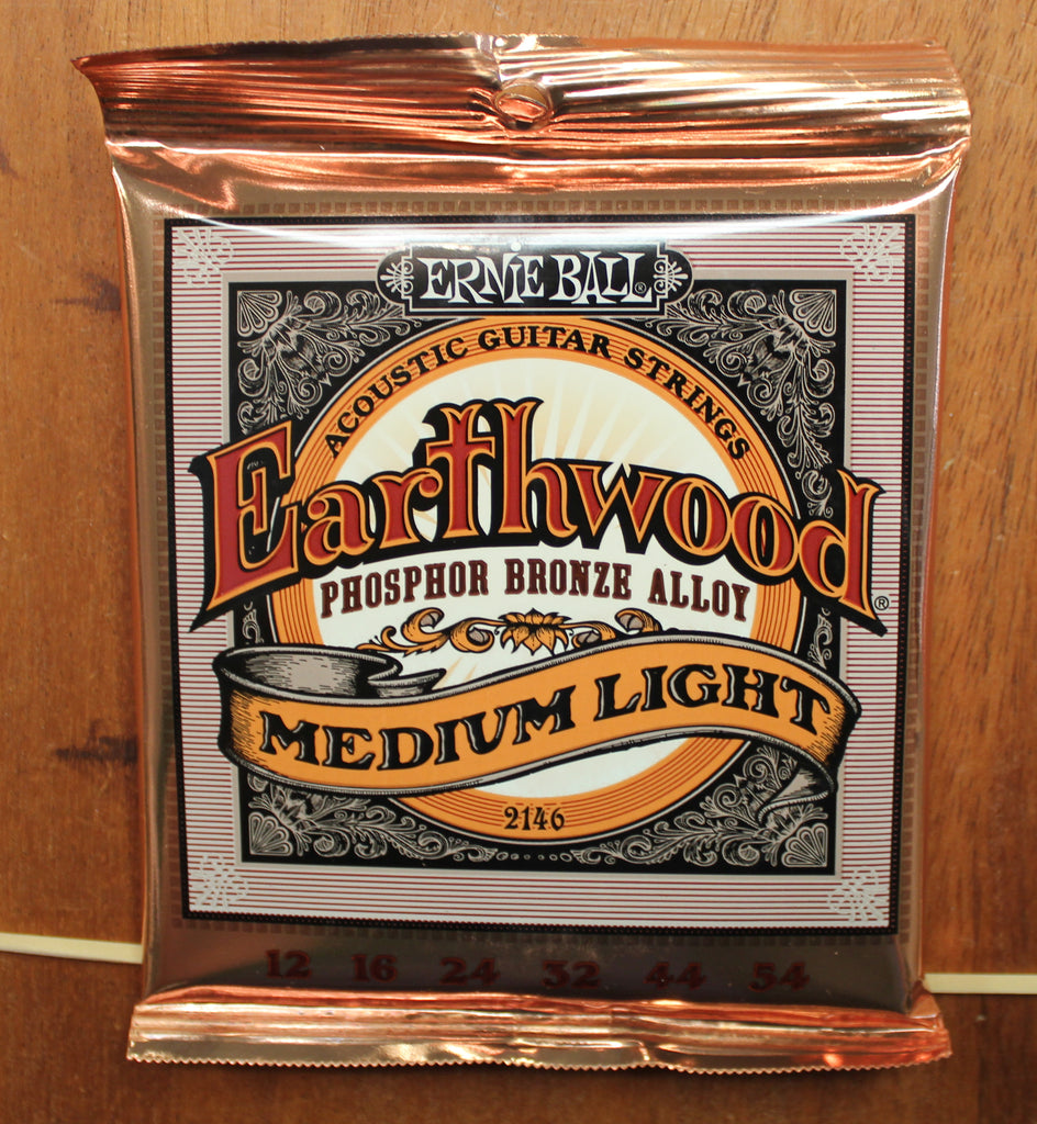 Ernie Ball Earthwood Medium Light 12-54 Phosphor Bronze Acoustic Guitar String Set