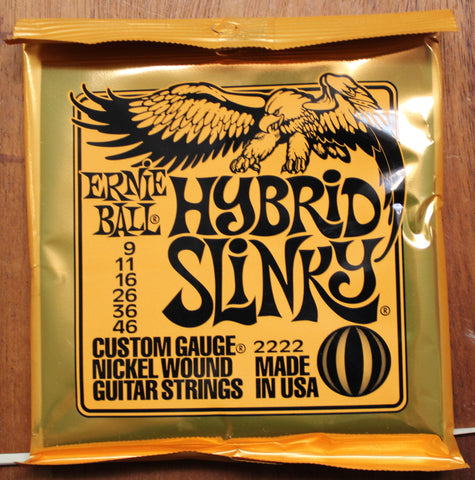 Ernie Ball Hybrid Slinky 9-46 Nickel Wound Electric Guitar Strings Set
