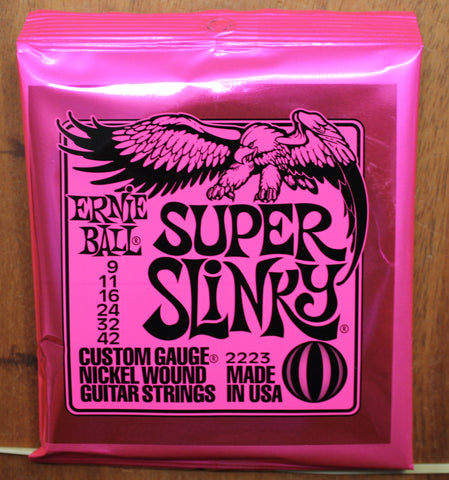Ernie Ball Super Slinky 9-42 Nickel Wound Electric Guitar Strings Set